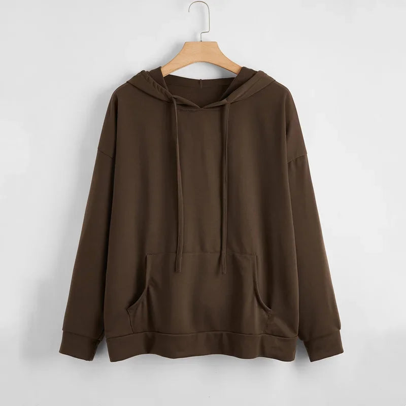 New Plus Size Long Sleeve Loose Spring Autumn Casual Hoodies