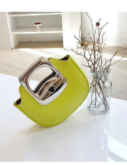 Metallic Luxury PU Leather Mini Crossbody Bags For Woman