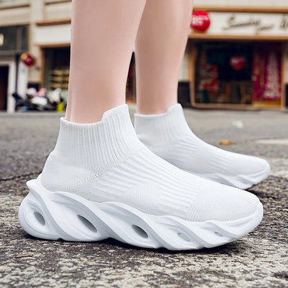 Light Sneakers Heels White Sports Shoes Massive Sole Shoes Man Snicker Tennis