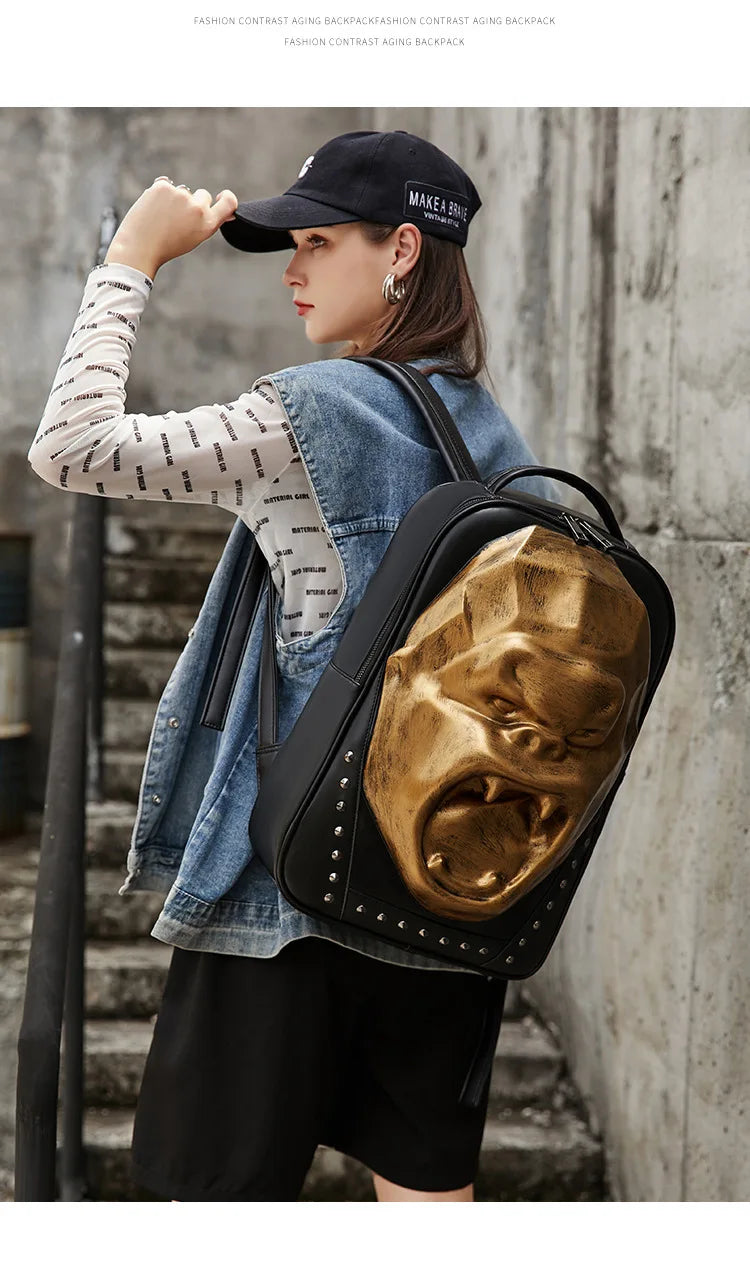 Head Luxury Designer Women Backpack Unisex