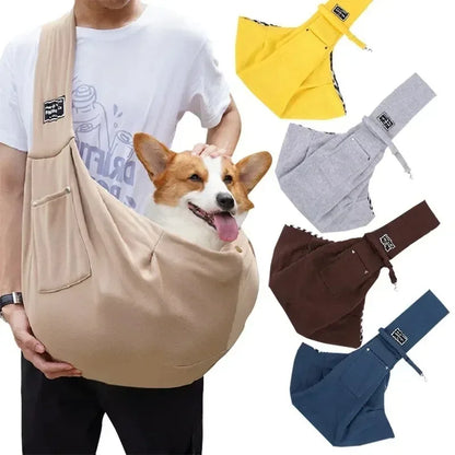 Cotton Comfortable Dog Bag Pet Out Crossbody Shoulder Bag