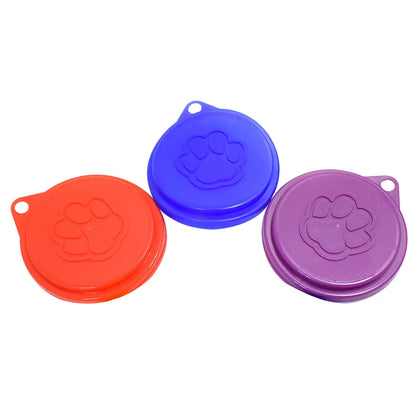 2 Pcs Reusable Pet Dog Can Tin Food Covers With Print Fresh Pet