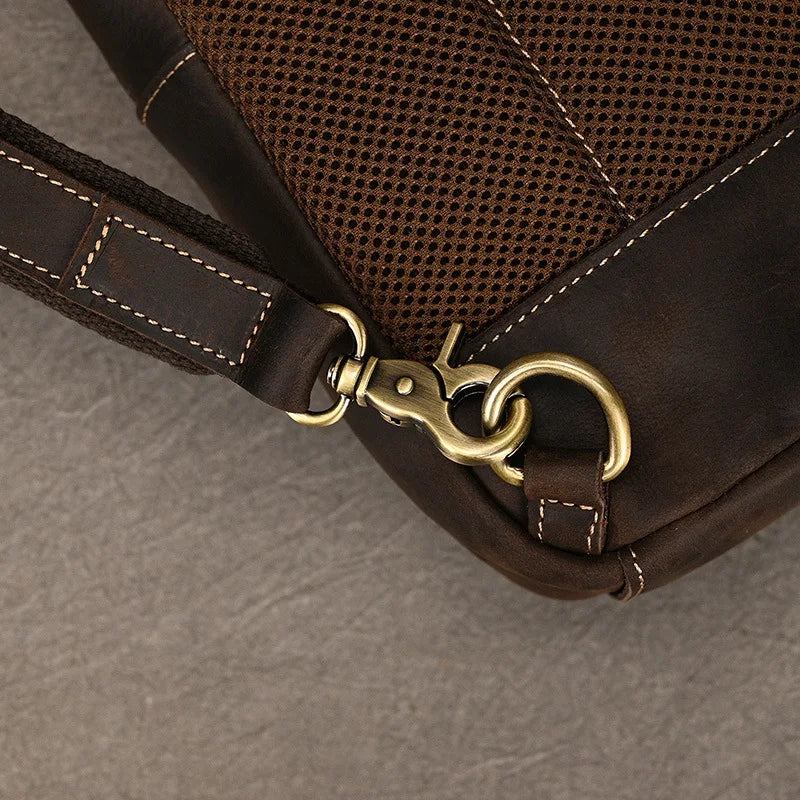 New Design Luxury Mulitifunction Chest Bag For Men Genuine Leather