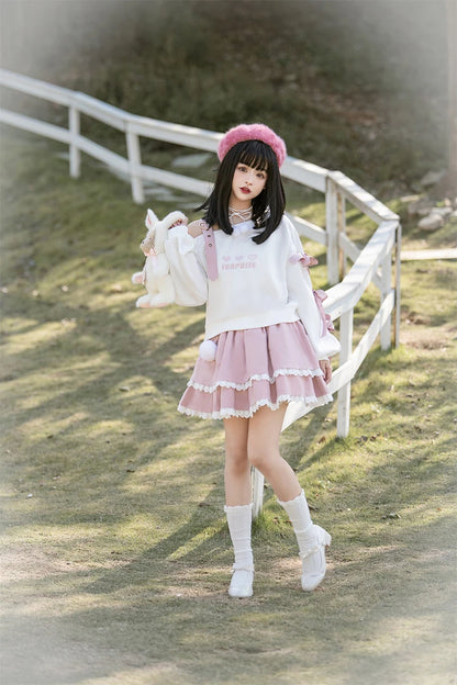 Spring Chic Gothic Skirt Sets Japan Girls Sweet Lolita