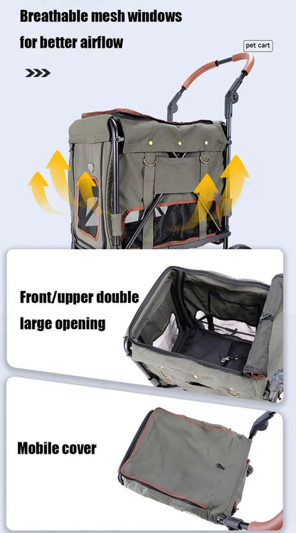 Outdoor Carrier Pet Trolley Case Lightweight