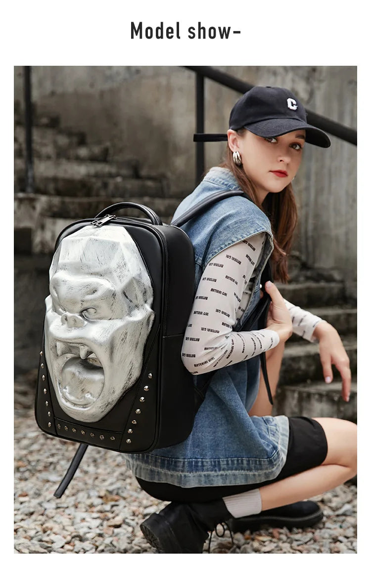 Head Luxury Designer Women Backpack Unisex