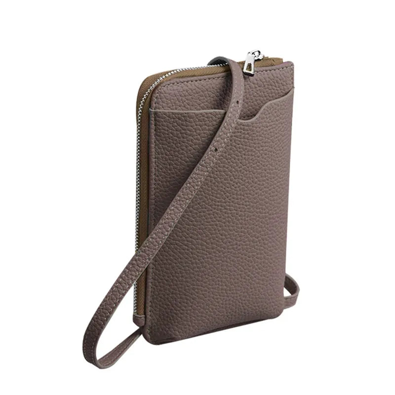 Fashion Genuine Leather Phone Crossbody Bag