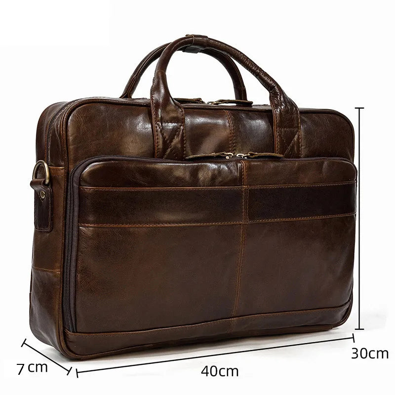 Luxury Genuine Leather Handbag for Men