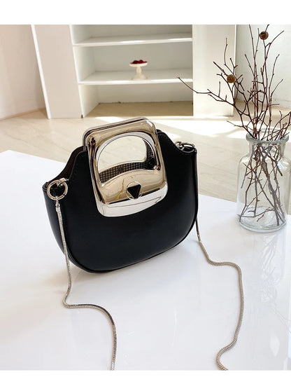 Metallic Luxury PU Leather Mini Crossbody Bags For Woman