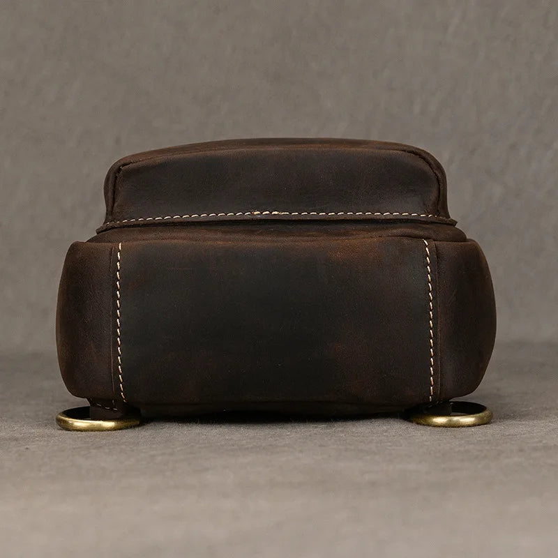 New Design Luxury Mulitifunction Chest Bag For Men Genuine Leather