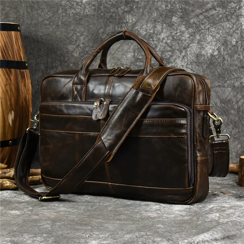 Luxury Genuine Leather Handbag for Men