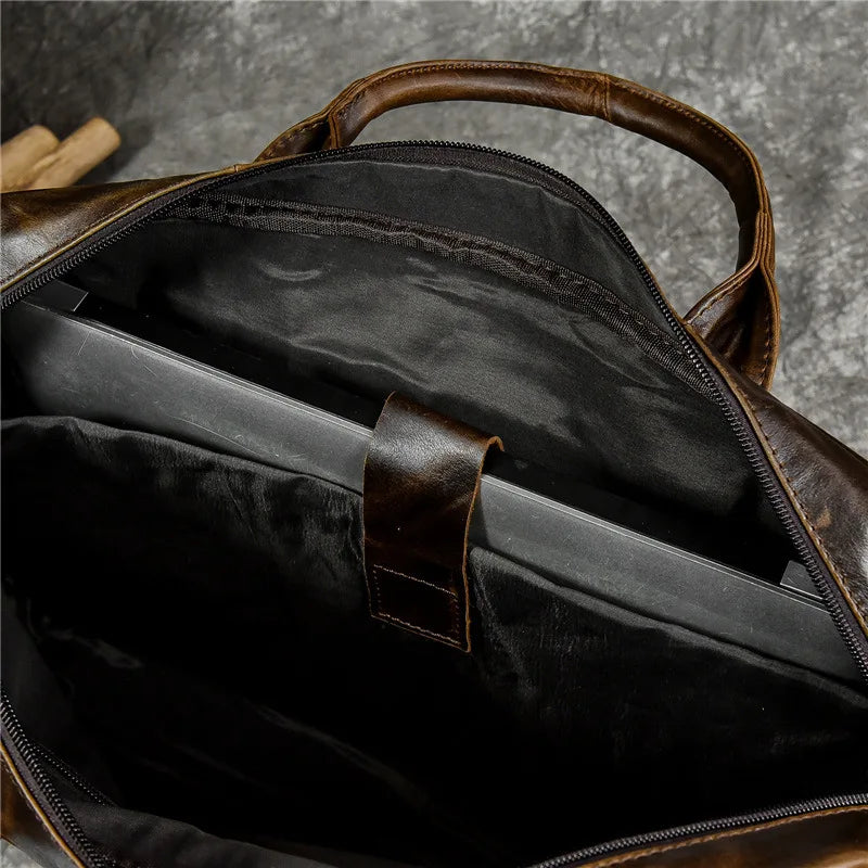 Luxury Genuine Leather Handbag for Men