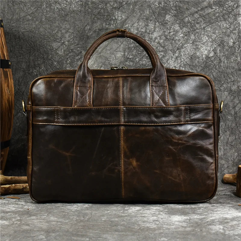 Luxury Genuine Leather Handbag for Men