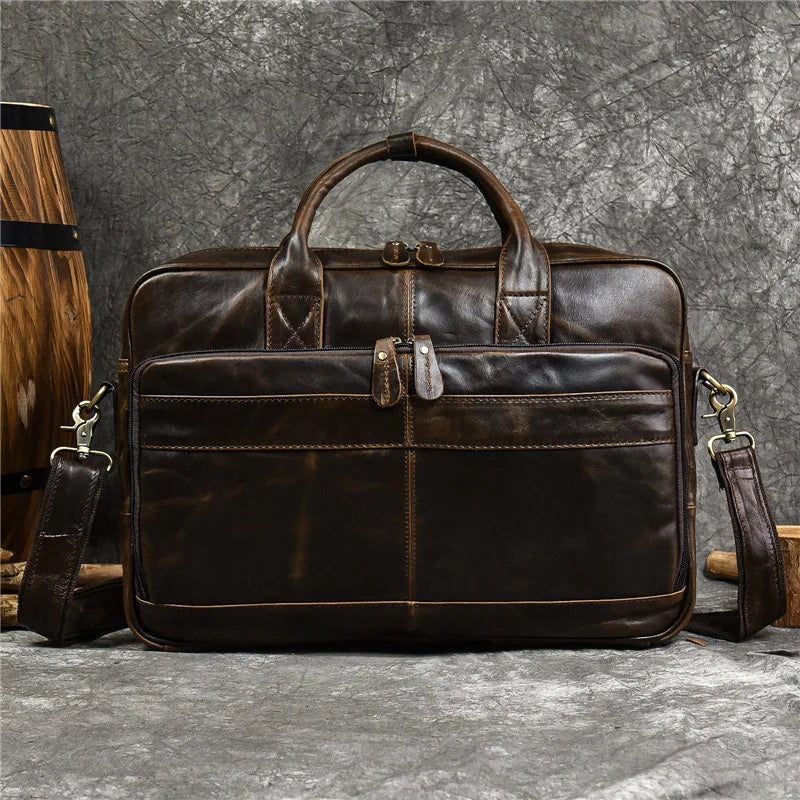 Luxury Genuine Leather Handbag for Men