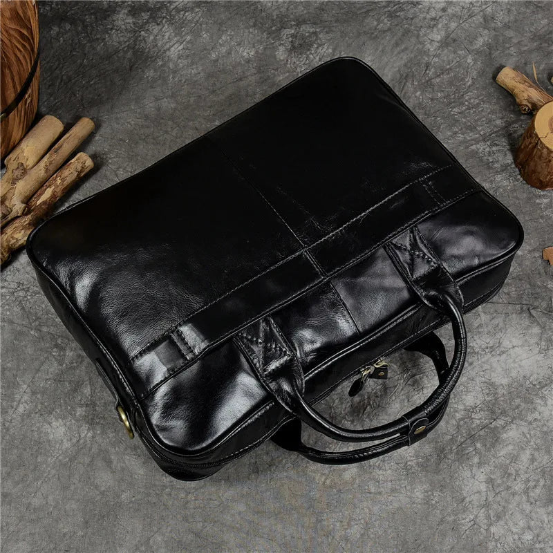 Luxury Genuine Leather Handbag for Men